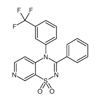 3-phenyl-4-[3-(trifluoromethyl)phenyl]pyrido[4,3-e][1,2,4]thiadiazine 1,1-dioxide Structure
