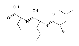 (2S)-2-[[(2S)-2-[(2-bromo-4-methylpentanoyl)amino]-4-methylpentanoyl]amino]-3-methylbutanoic acid Structure