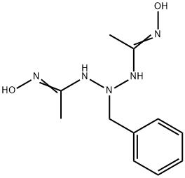 1,3-Bis[1-(hydroxyimino)ethyl]-2-(phenylmethyl)triazane Structure