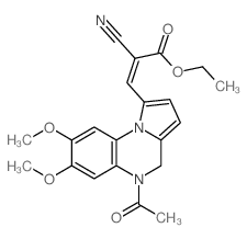 ethyl (Z)-3-(5-acetyl-7,8-dimethoxy-4H-pyrrolo[1,2-a]quinoxalin-1-yl)-2-cyanoprop-2-enoate Structure