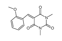 5-(2-methoxybenzylidene)-1,3-dimethylpyrimidine-2,4,6(1H,3H,5H)-trione structure