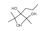 2,4-dimethyl-3-propyl-pentane-2,3,4-triol结构式