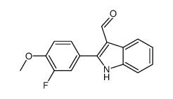 1H-Indole-3-carboxaldehyde,2-(3-fluoro-4-methoxyphenyl)-(9CI) Structure