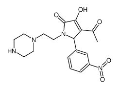 3-acetyl-4-hydroxy-2-(3-nitrophenyl)-1-(2-piperazin-1-ylethyl)-2H-pyrrol-5-one Structure