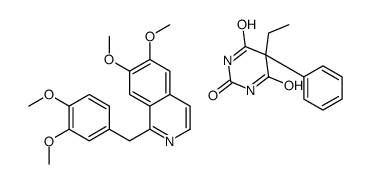 5-ethyl-5-phenylbarbituric acid, compound with 1-[(3,4-dimethoxyphenyl)methyl]-6,7-dimethoxyisoquinoline (1:1) structure