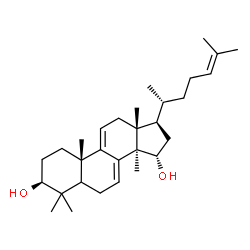 5α-Lanosta-7,9(11),24-triene-3β,15α-diol structure