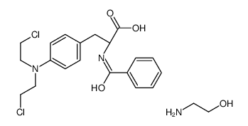 2-aminoethanol,(2S)-2-benzamido-3-[4-[bis(2-chloroethyl)amino]phenyl]propanoic acid结构式