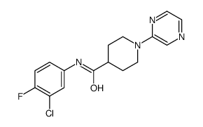 4-Piperidinecarboxamide,N-(3-chloro-4-fluorophenyl)-1-pyrazinyl-(9CI) picture