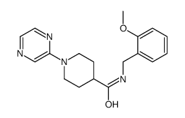 4-Piperidinecarboxamide,N-[(2-methoxyphenyl)methyl]-1-pyrazinyl-(9CI) structure