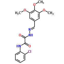 N-(2-Chlorophenyl)-2-oxo-2-[(2E)-2-(3,4,5-trimethoxybenzylidene)hydrazino]acetamide Structure