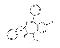 (R)-3-benzyl-7-chloro-1-isopropyl-3-methyl-5-phenyl-1H-benzo[e][1,4]diazepin-2(3H)-one Structure