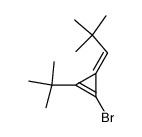 1-Bromo-2-tert-butyl-3-[2,2-dimethyl-prop-(E)-ylidene]-cyclopropene结构式