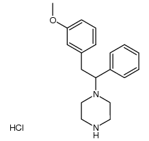 (+/-)-N-[2-(3-methoxyphenyl)-1-phenylethyl]piperazine dihydrochloride结构式