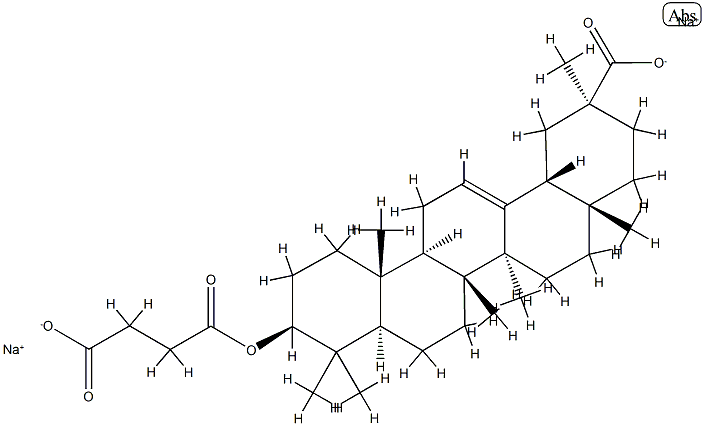 3β-(3-Carboxypropionyloxy)olean-12-en-30-oic acid disodium salt structure