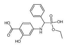 4-{[(Ethoxy-hydroxy-phosphoryl)-phenyl-methyl]-amino}-2-hydroxy-benzoic acid结构式