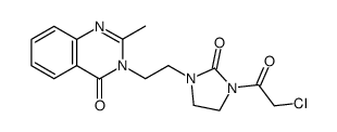 1-chloroacetyl-3-[2-(2-methyl-4-oxo-4H-quinazolin-3-yl)-ethyl]-imidazolidin-2-one结构式