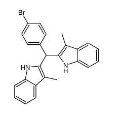 2-[(4-bromophenyl)-(3-methyl-1H-indol-2-yl)methyl]-3-methyl-1H-indole结构式
