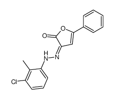 3-[(3-Chloro-2-methyl-phenyl)-hydrazono]-5-phenyl-3H-furan-2-one Structure