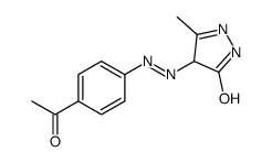 4-[(4-acetylphenyl)diazenyl]-3-methyl-1,4-dihydropyrazol-5-one结构式