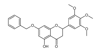 5-Hydroxy-7-O-benzyl-3',4',5'-trimethoxy-flavanon Structure