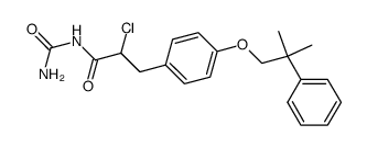 N-<2-chloro-3-<4-(2-methyl-2-phenylpropyloxy)phenyl>propionyl>urea Structure