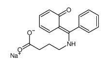 sodium,4-[[(Z)-(6-oxocyclohexa-2,4-dien-1-ylidene)-phenylmethyl]amino]butanoate Structure