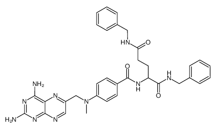 N-{4-[(2,4-diamino-pteridin-6-ylmethyl)-methyl-amino]-benzoyl}-glutamic acid bis-benzylamide Structure