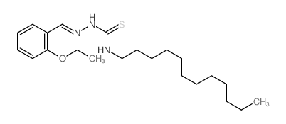 3-dodecyl-1-[(2-ethoxyphenyl)methylideneamino]thiourea结构式