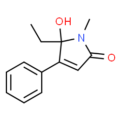 2H-Pyrrol-2-one,5-ethyl-1,5-dihydro-5-hydroxy-1-methyl-4-phenyl-(9CI) structure