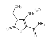 2,3-Dihydro-4-amino-3-ethyl-2-thioxo-5-thiazolecarboxamide hydrate结构式