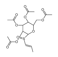 .beta.-D-Glucopyranose, 1-deoxy-1-(1-propenylsulfinyl)-, tetraacetate结构式