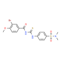 3-bromo-N-[({4-[(dimethylamino)sulfonyl]phenyl}amino)carbonothioyl]-4-methoxybenzamide structure