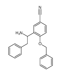 3-(1-amino-2-phenylethyl)-4-phenylmethoxybenzonitrile Structure