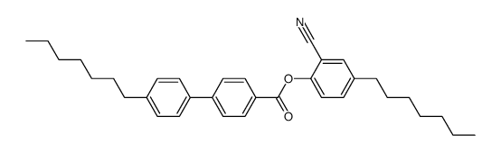 4-n-heptylbiphenyl-(4')-carboxylic acid (2-cyano-4-n-heptylphenyl) ester结构式