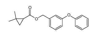 2,2-Dimethyl-cyclopropanecarboxylic acid 3-phenoxy-benzyl ester Structure