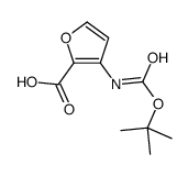 3-((叔-丁氧羰基)氨基)呋喃-2-羧酸结构式