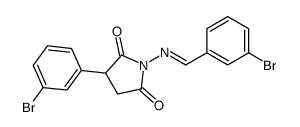 3-(3-bromophenyl)-1-[(E)-(3-bromophenyl)methylideneamino]pyrrolidine-2,5-dione Structure