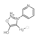 1,2,3-Oxadiazolium,4-(chloromercurio)-5-hydroxy-3-(3-pyridinyl)-, inner salt (9CI) picture