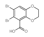 6,7-DIBROMO-2,3-DIHYDROBENZO[B][1,4]DIOXINE-5-CARBOXYLIC ACID structure
