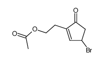 2-(3-bromo-5-oxocyclopent-1-en-1-yl)ethyl acetate Structure