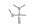 N-methyl-N-[methyl(methylsulfanyl)phosphinothioyl]methanamine结构式