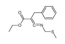 ethyl 2-benzyl-3-(((methylthio)methyl)imino)acrylate Structure