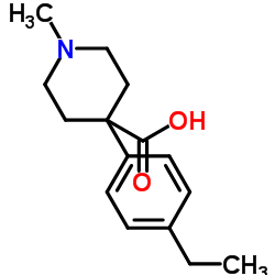 4-(4-Ethylphenyl)-1-methyl-4-piperidinecarboxylic acid结构式