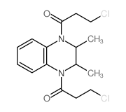 3-chloro-1-[4-(3-chloropropanoyl)-2,3-dimethyl-2,3-dihydroquinoxalin-1-yl]propan-1-one structure
