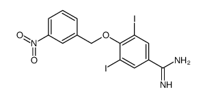 3,5-diiodo-4-[(3-nitrophenyl)methoxy]benzenecarboximidamide结构式