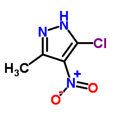 5-氯-3-甲基-4-硝基-1H-吡唑结构式