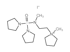 Pyrrolidinium,1-[2-[(di-1-pyrrolidinylphosphinyl)methylamino]ethyl]-1-methyl-, iodide (9CI)结构式