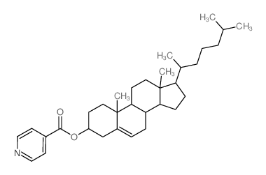 [10,13-dimethyl-17-(6-methylheptan-2-yl)-2,3,4,7,8,9,11,12,14,15,16,17-dodecahydro-1H-cyclopenta[a]phenanthren-3-yl] pyridine-4-carboxylate structure