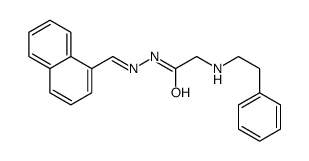 N-[(E)-naphthalen-1-ylmethylideneamino]-2-(2-phenylethylamino)acetamide Structure