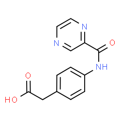 Benzeneacetic acid, 4-[(pyrazinylcarbonyl)amino]- (9CI) structure